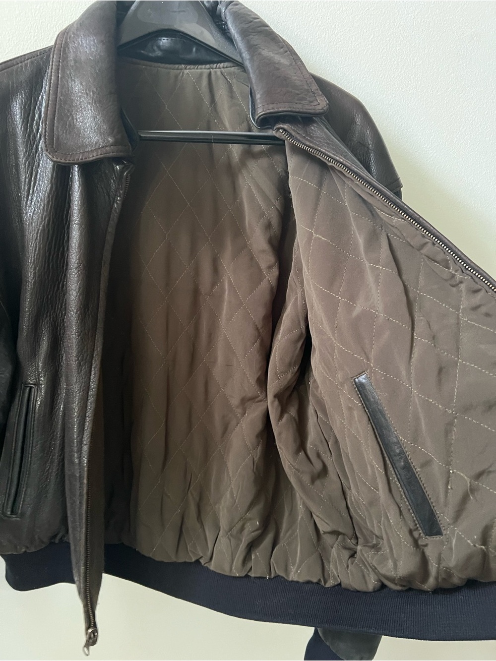 Vintage Planet Hollywood Mall of America Genuine Leather Bomber Jacket Men’s L - Picture 4 of 4
